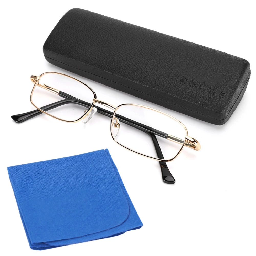 Crystal Reading Glasses Visual Fatigue Relief High Definition Presbyopic Glasses with Case(+300 )