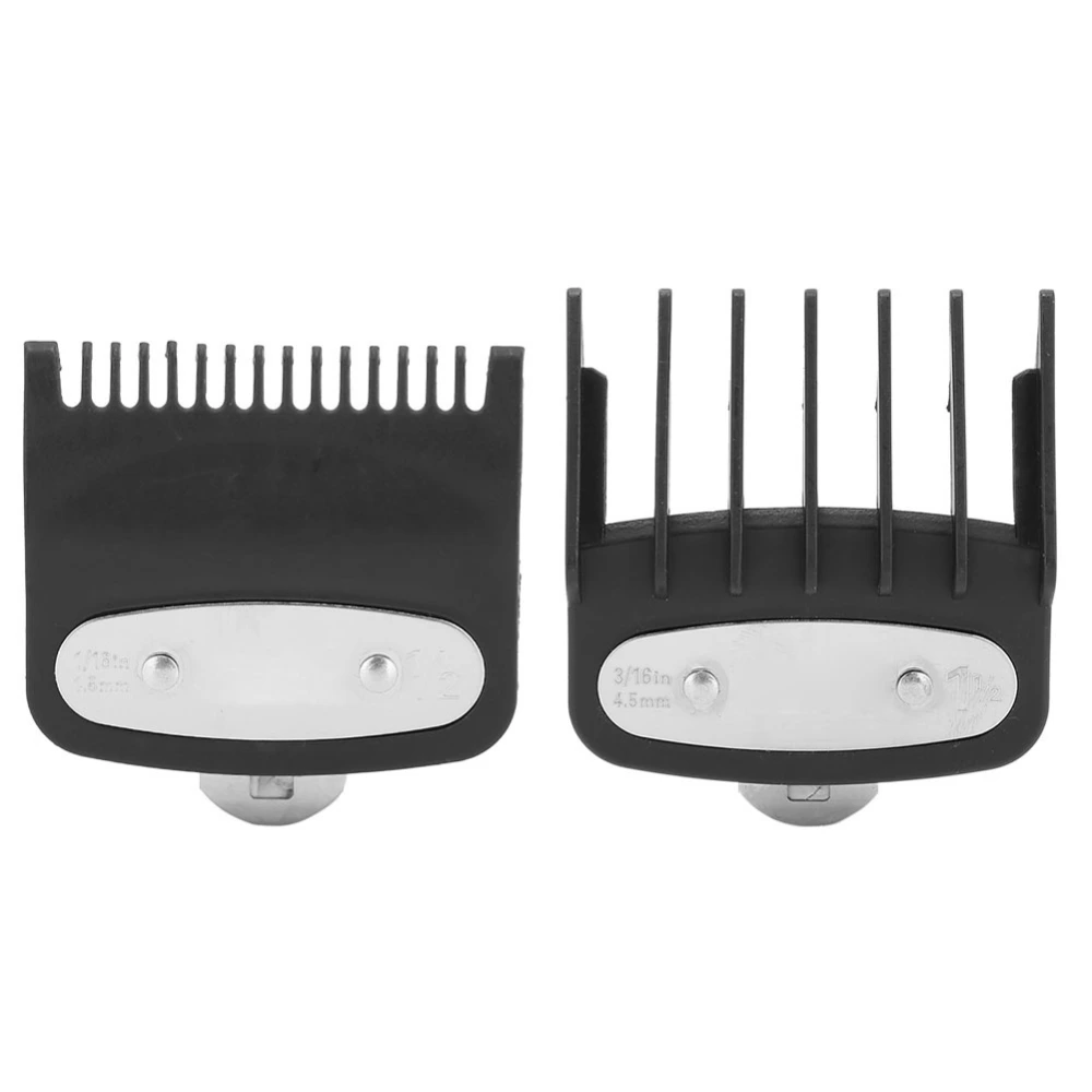 2pcs Black Guide Comb Set Attachment Comb Clipper Spare Parts Haircut Accessories2pcs Black