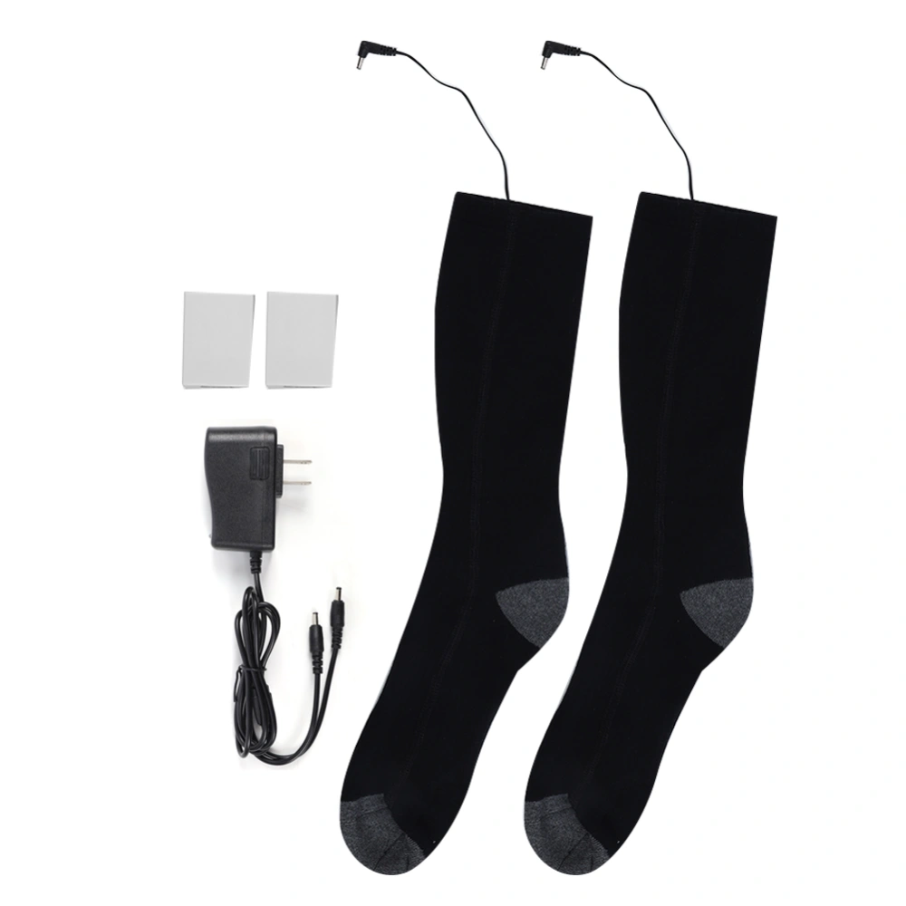 Unisex Electric Heated Socks Rechargeable Battery Winter Foot Warmer Thermal SocksUS Plug 100-240V