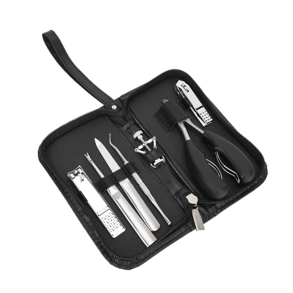 7pcs Stainless Steel Nail Clipper Ingrown Nail Corrector Pedicure Manicure Tool Set7pcs/Set