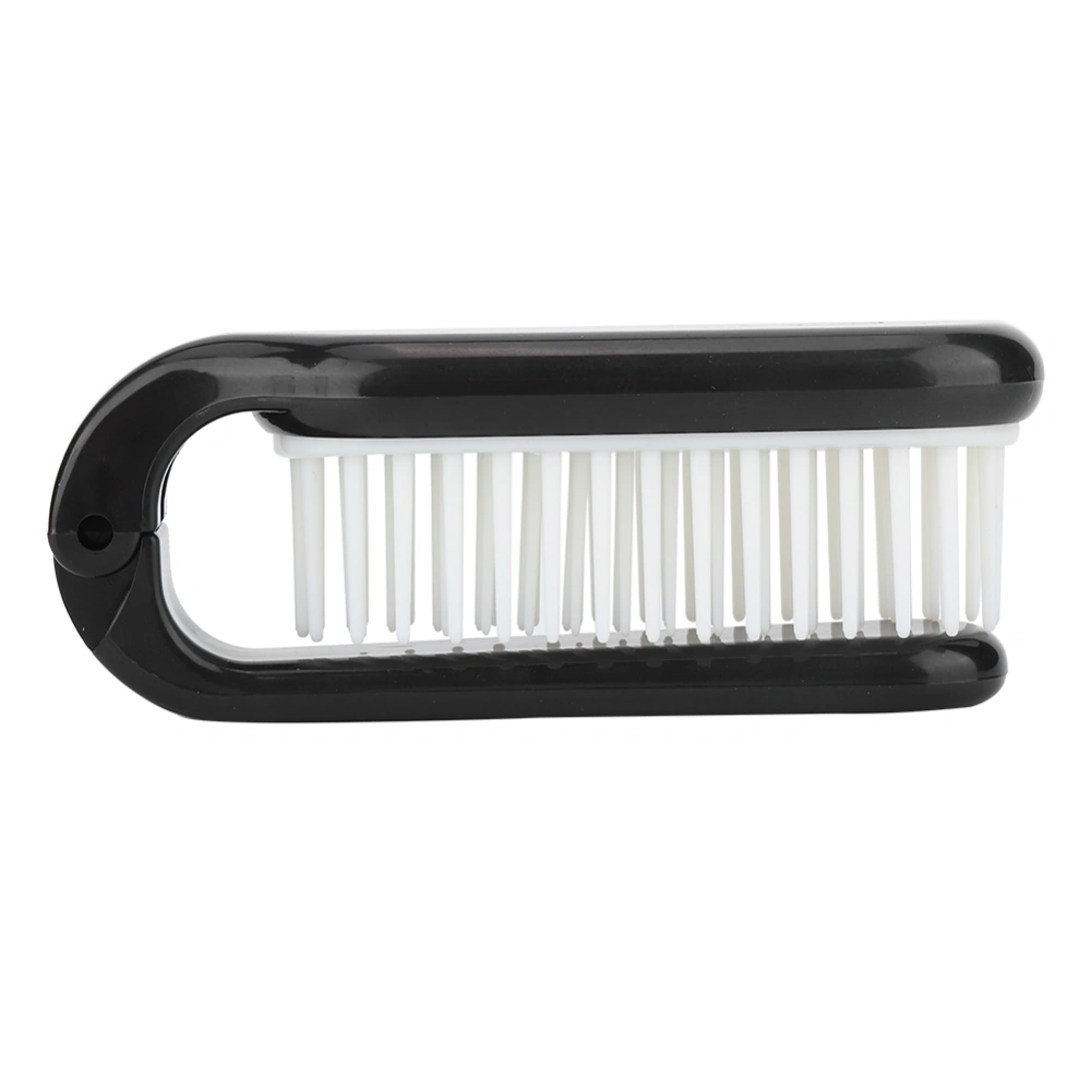 Pocket Folding Hair Brush Comb Collapsible Travel Essentials Scalp Massage Comb Black StylingBlack