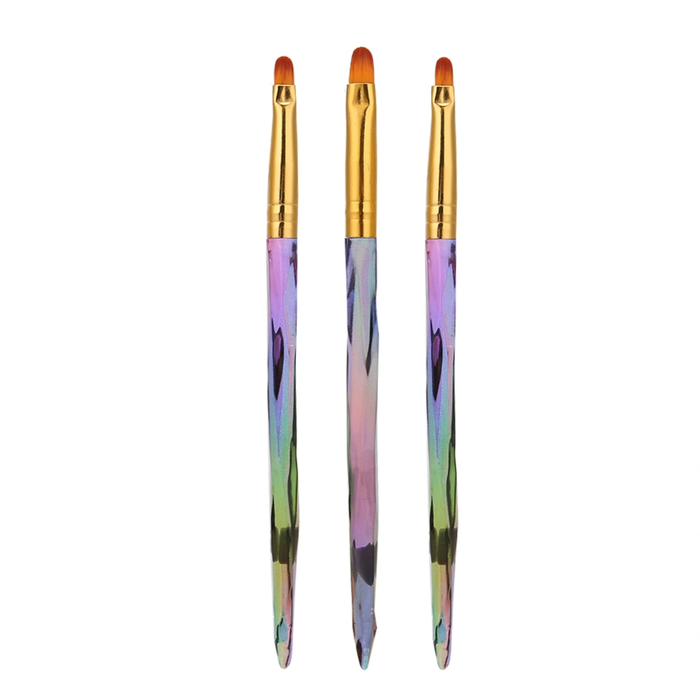 3pcs Nail Art Brushes Dotting Painting Drawing Manicure Nail Art AccessoriesRound Head Nail Brush