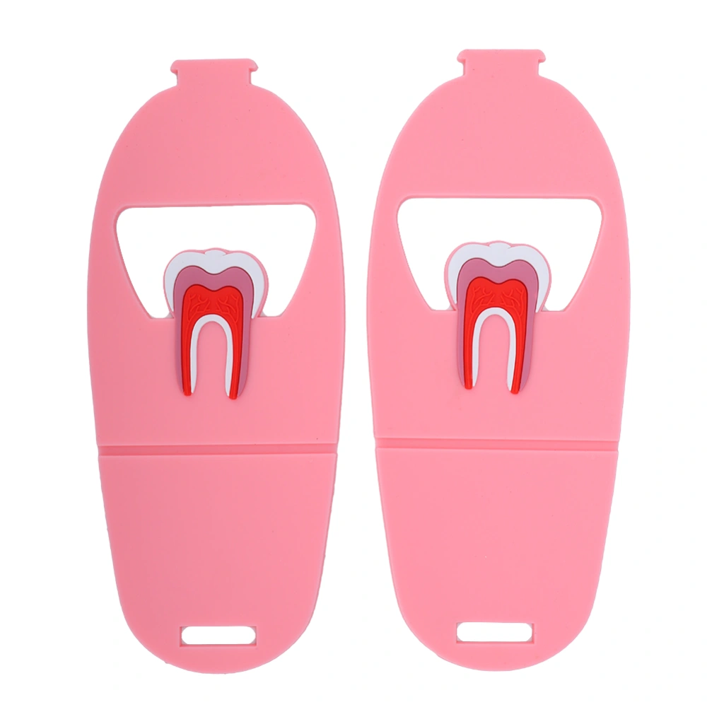 2pcs Teeth Shape Dental Card Holder Phone Card Dsiaply Stand for Clinic Dentist GiftPink