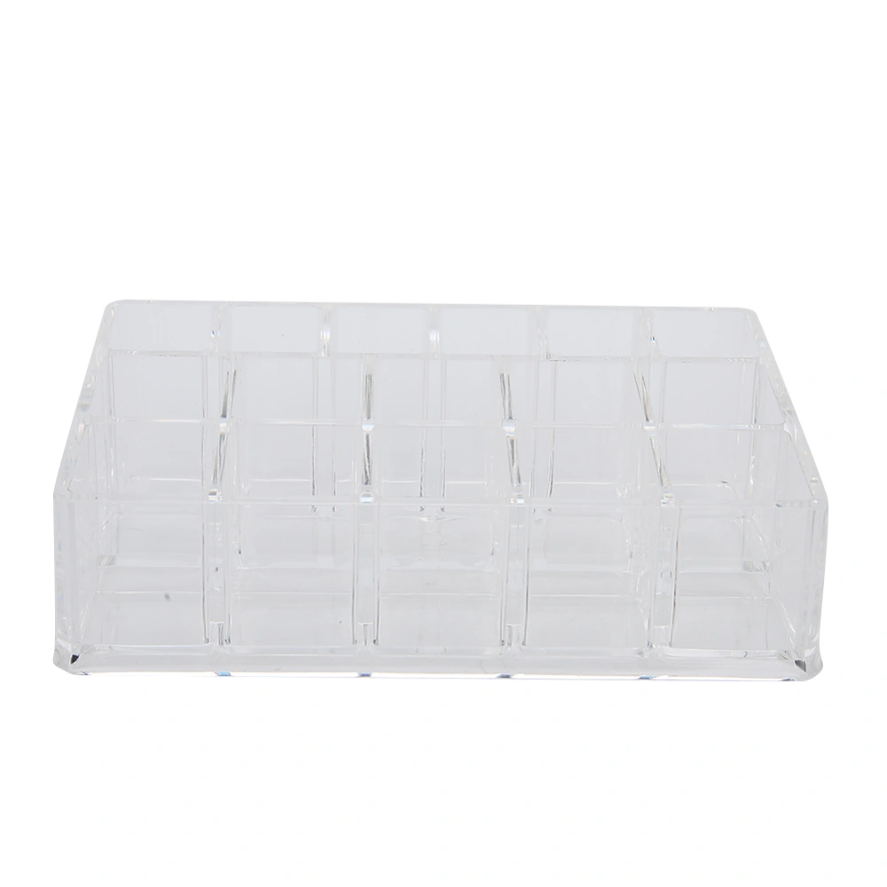 16 Grid Transparent Acrylic Nail Polish Lipstick Storage Case Organizer Storage Rack