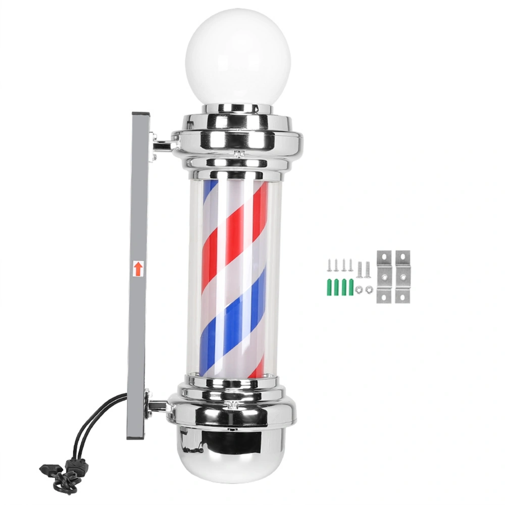 68cm LED Barber Shop Sign Rotating Illuminating Pole Bright Stripe Light for Hair SalonEU Plug 220V