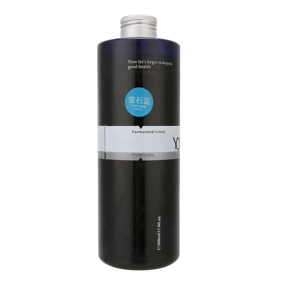 500ml Blue Hair Color Cream Long Lasing Semi Permanent Hair Dye Cream Hairdressing Tool(Blue )