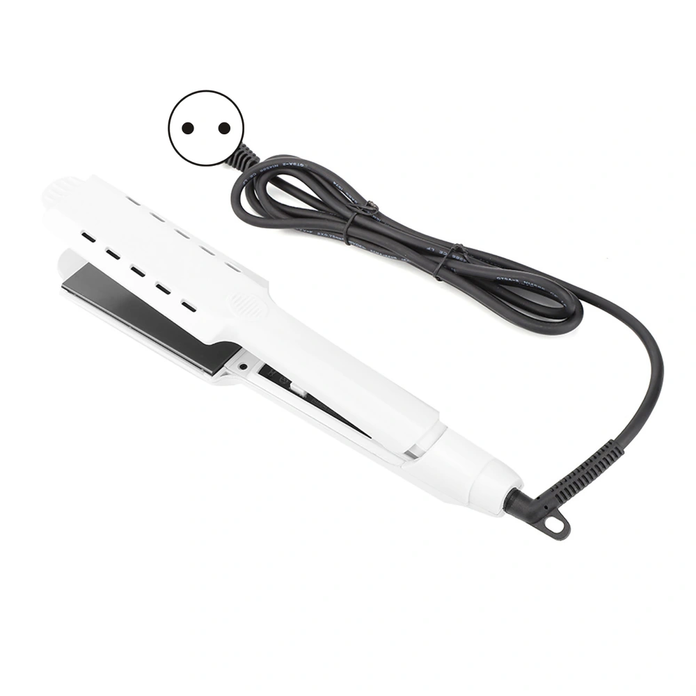 110-240V Portable Electric Styling Straightener Iron Temperature Adjust Hair Tool EU PlugWhite