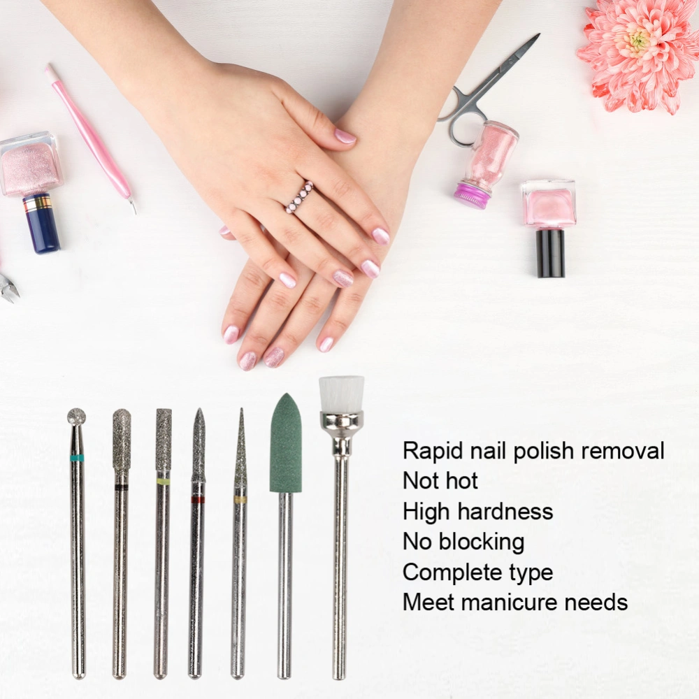 Nail Art Grinding Head Dead Skin Removal Nail Drill Bits Sanding Polishing Head SetGH-06