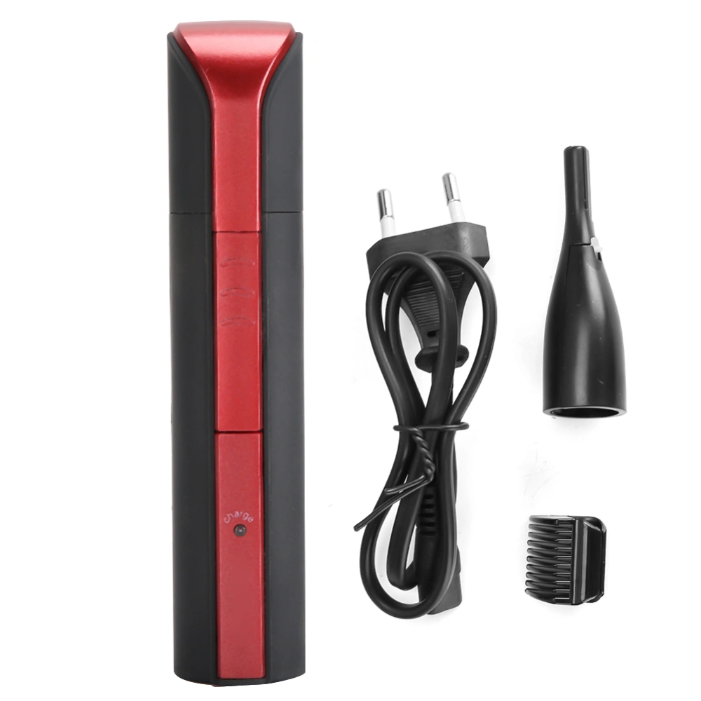 Professional Electric Eyebrow Trimmer Nose Hair Cutter Trimming Machine EU Plug 220V RedRed