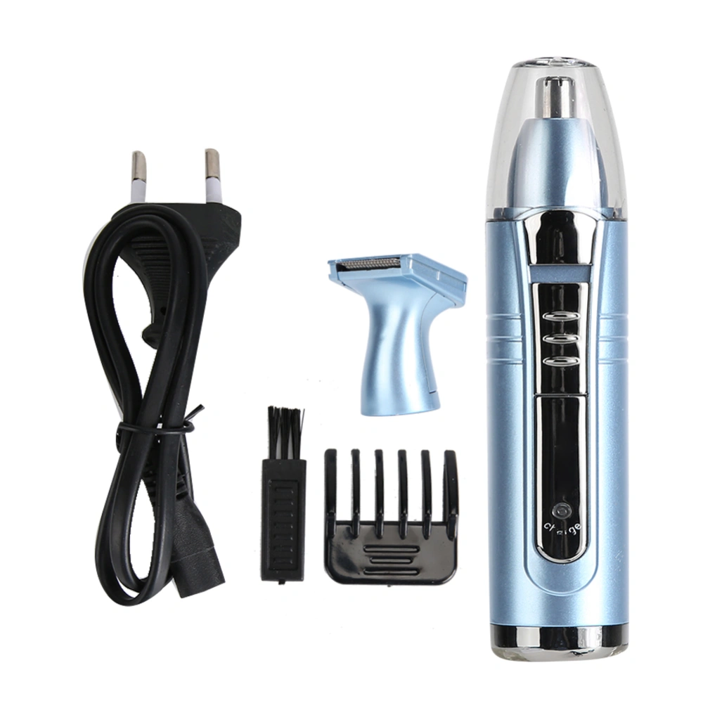 2 in 1 Multi Functional Electric Nose Hair Trimmer Sideburns Cutter Trimming Machine EU Plug 110-240V Blue(Blue )