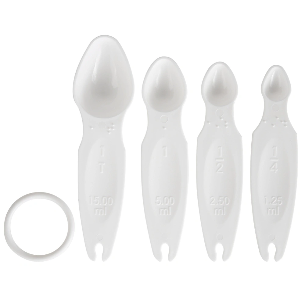 4Pcs/Set Braille Measuring Spoon Cup Portable Kitchen Baking Tool Cooking Accessory