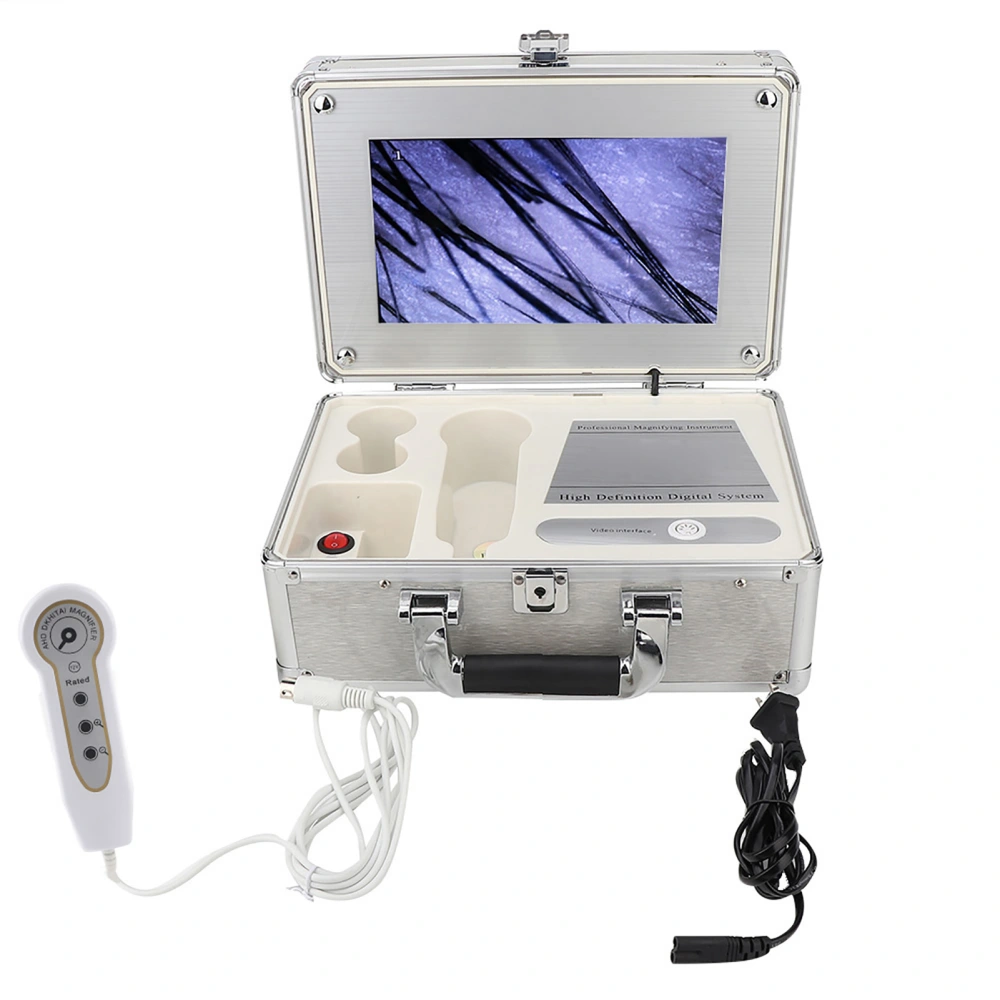 10.1inch Box Type Scalp Hair Follicle Facial Skin Detector Hair Analyser Machine Digital Skin Health Detection 100-240V(US Plug )