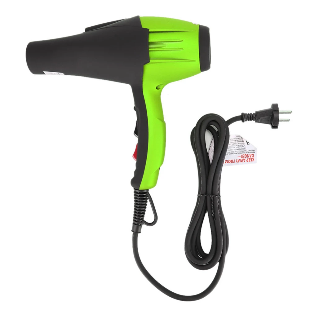 Professional 2400W Strong Power Hair Dryer Hairdressing Tool for Home Barber Shop Hair Salon EU Plug 220VBlack Green