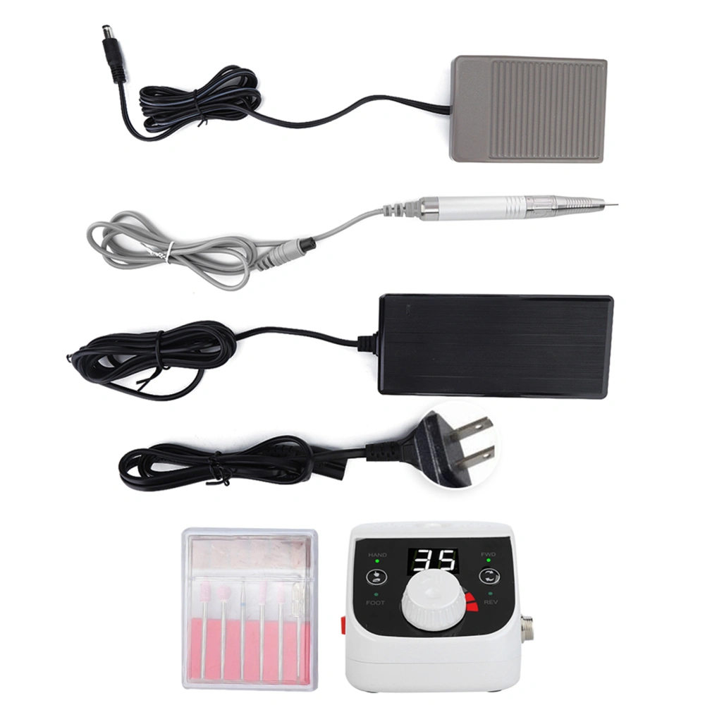 Electric Nail Drill 35000RPM Nail Art Grinding Machine Manicure Grinding Device 100-240VUS Plug 100-240V