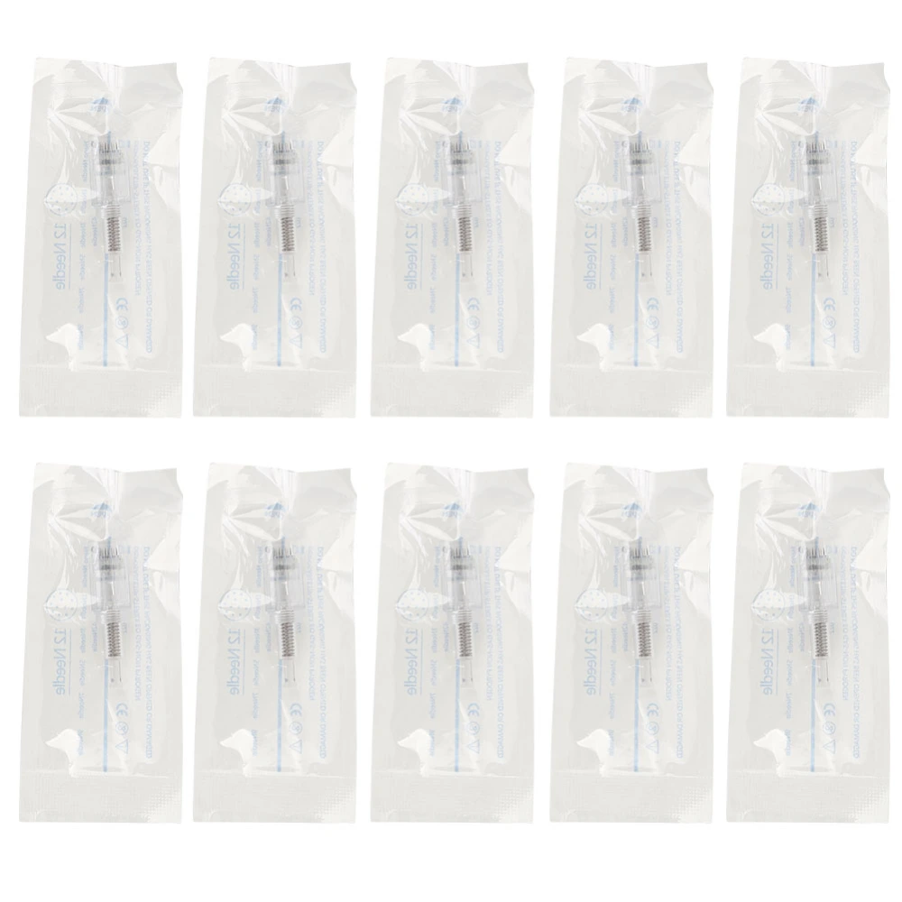 10Pcs 12Pins Tattoo Cartridge Needle Eyebrow Lip Electric Micro Needle Skin Care Tool