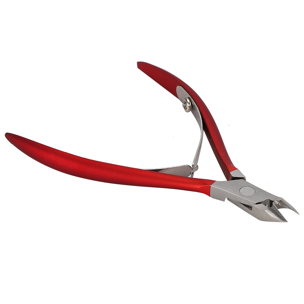 Stainless Steel Nail Dead Skin Scissors Calluses Hangnail Remover Nail Trimmer Clipper Manicure ToolRed