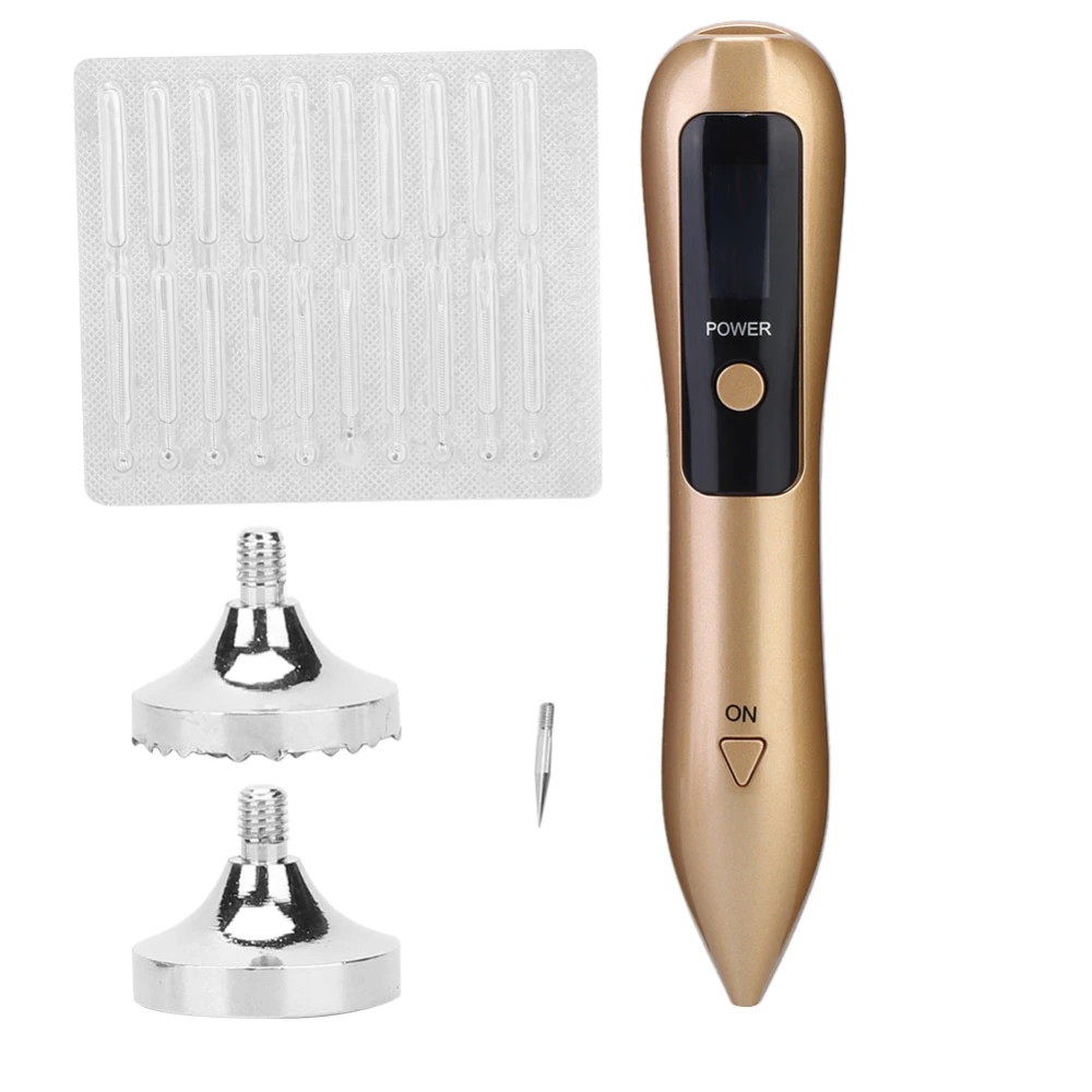 USB LED Freckle Skin Spots Mole Removal Pen Beauty Skin Care Machine DeviceGold