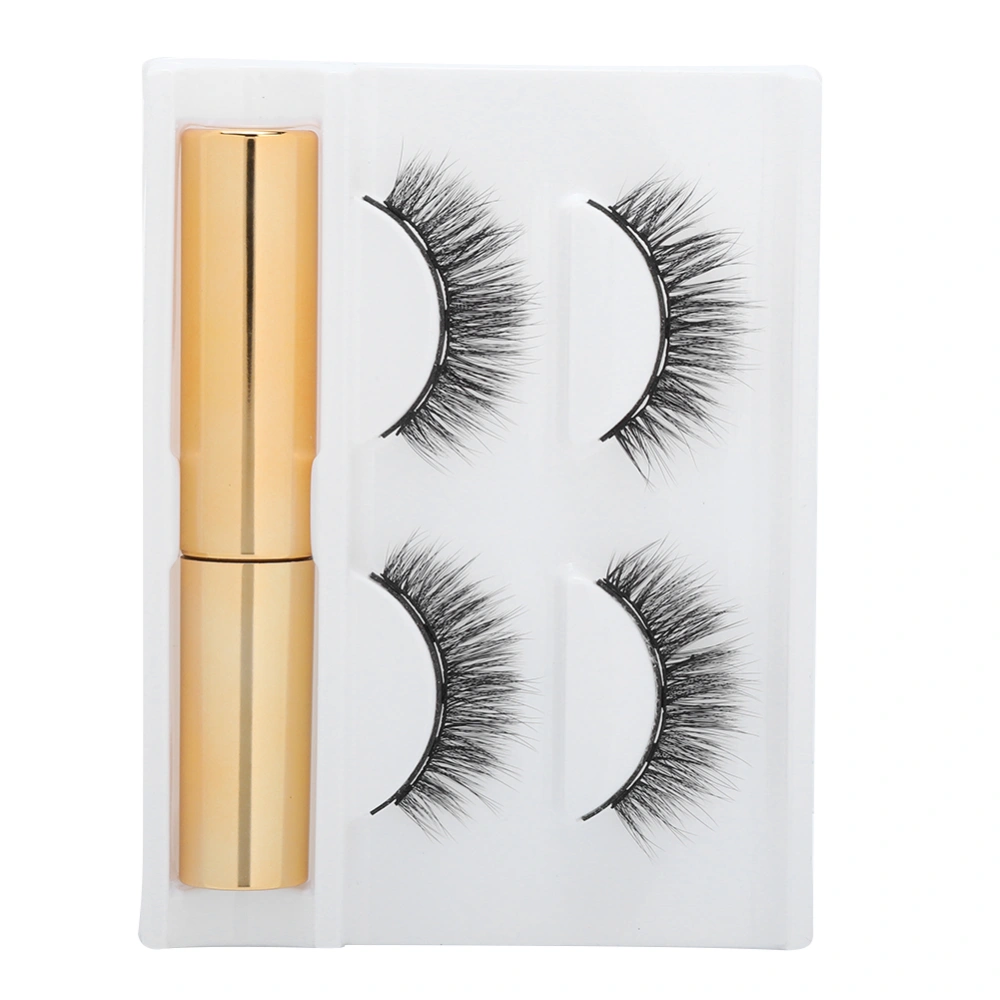 2 Pairs of 5 Magnet False Eyelash Set Magnetic Liquid Eyeliner Waterproof Lasting Eyelash Extension(2 Pairs of 3D-04 Eyelashes Eyeliner )