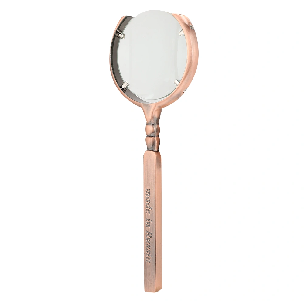 Handheld Handicraft Magnifying Glass Book Reading Watch Jewelry Repairing MagnifierBronze