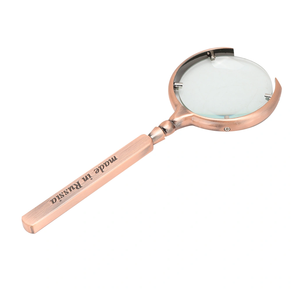 Handheld Handicraft Magnifying Glass Book Reading Watch Jewelry Repairing MagnifierBronze
