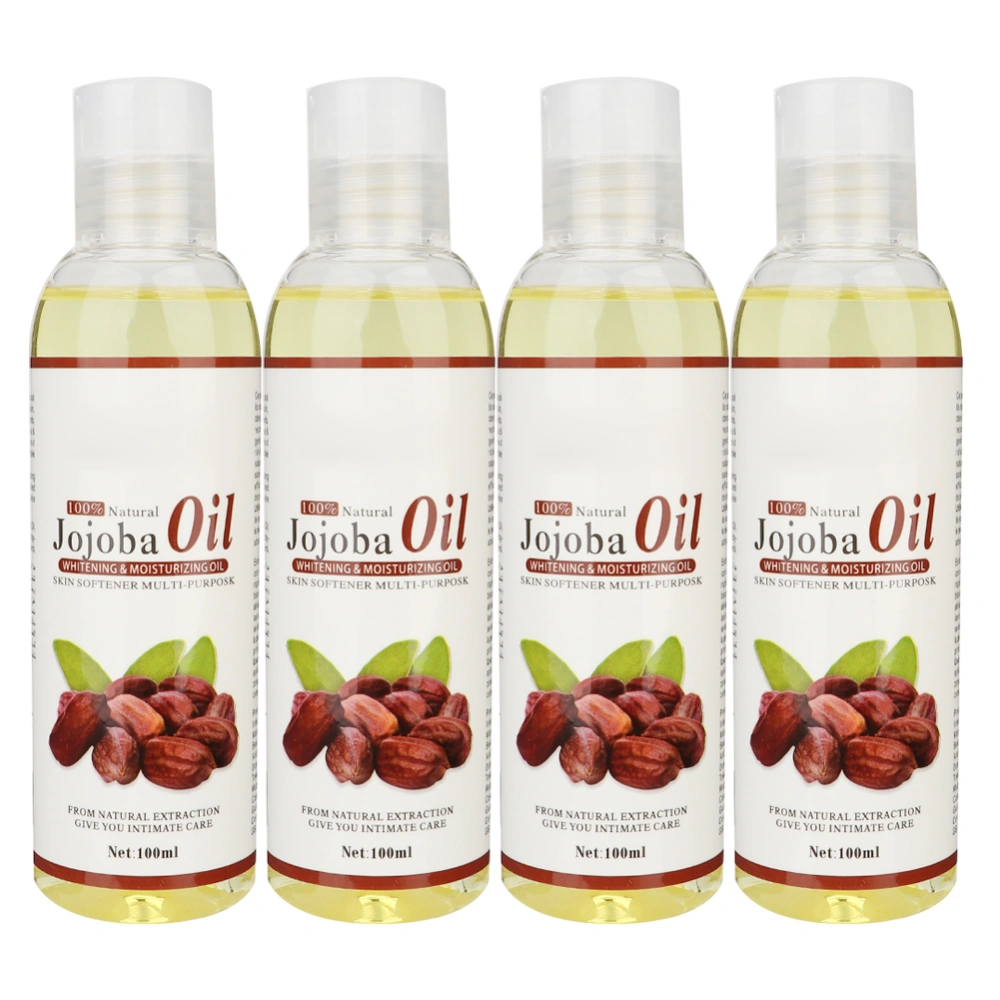 DISAAR 4pcs 100ml Face Body Care Jojoba Oil Moisturizing Relaxing Skin Care Massage Oil