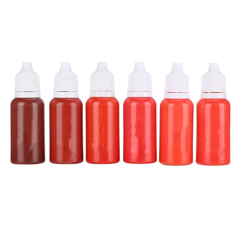 6pcs Box Semi Permanent Tattoo Pigment Plant Extract Beauty Makeup Tattoo Ink (Lip Set&nbsp; )