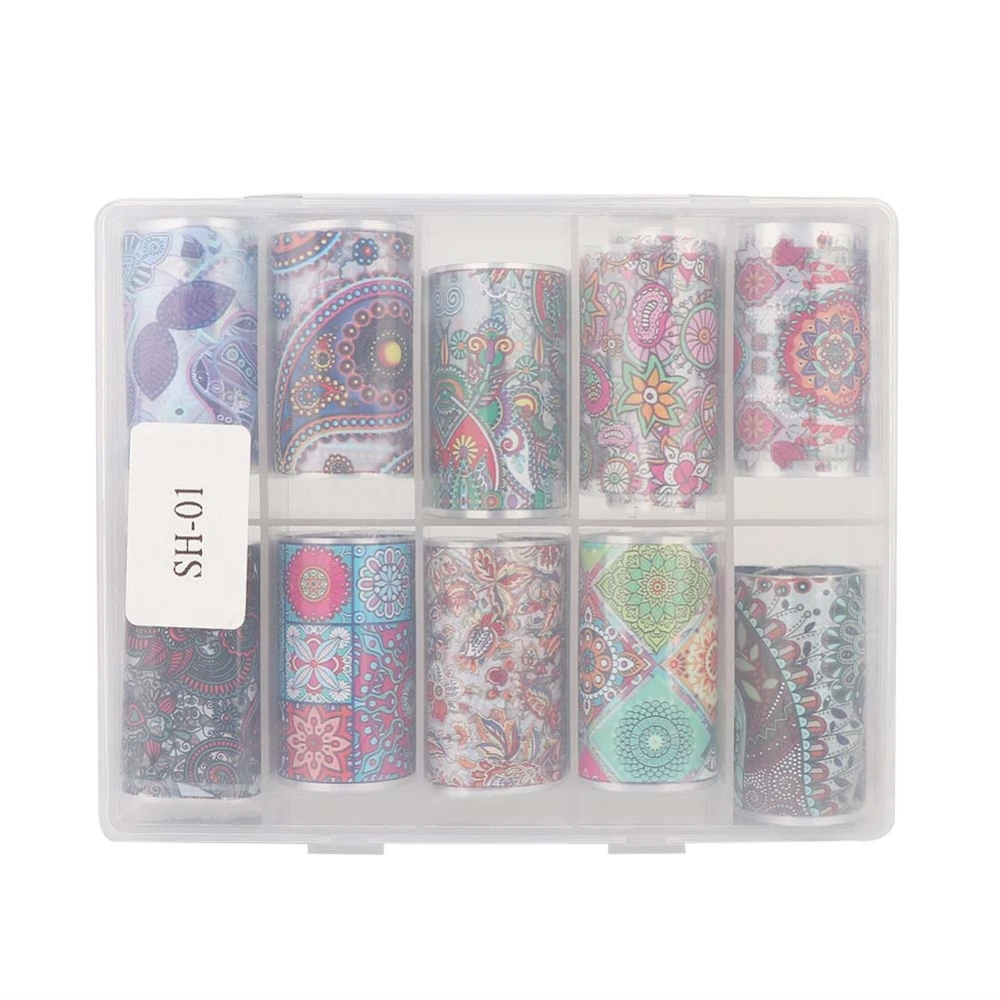 Exquisite Nail Art Sticker Decals Star Sky Flower Pattern Transfer Sticker Manicure Tool01