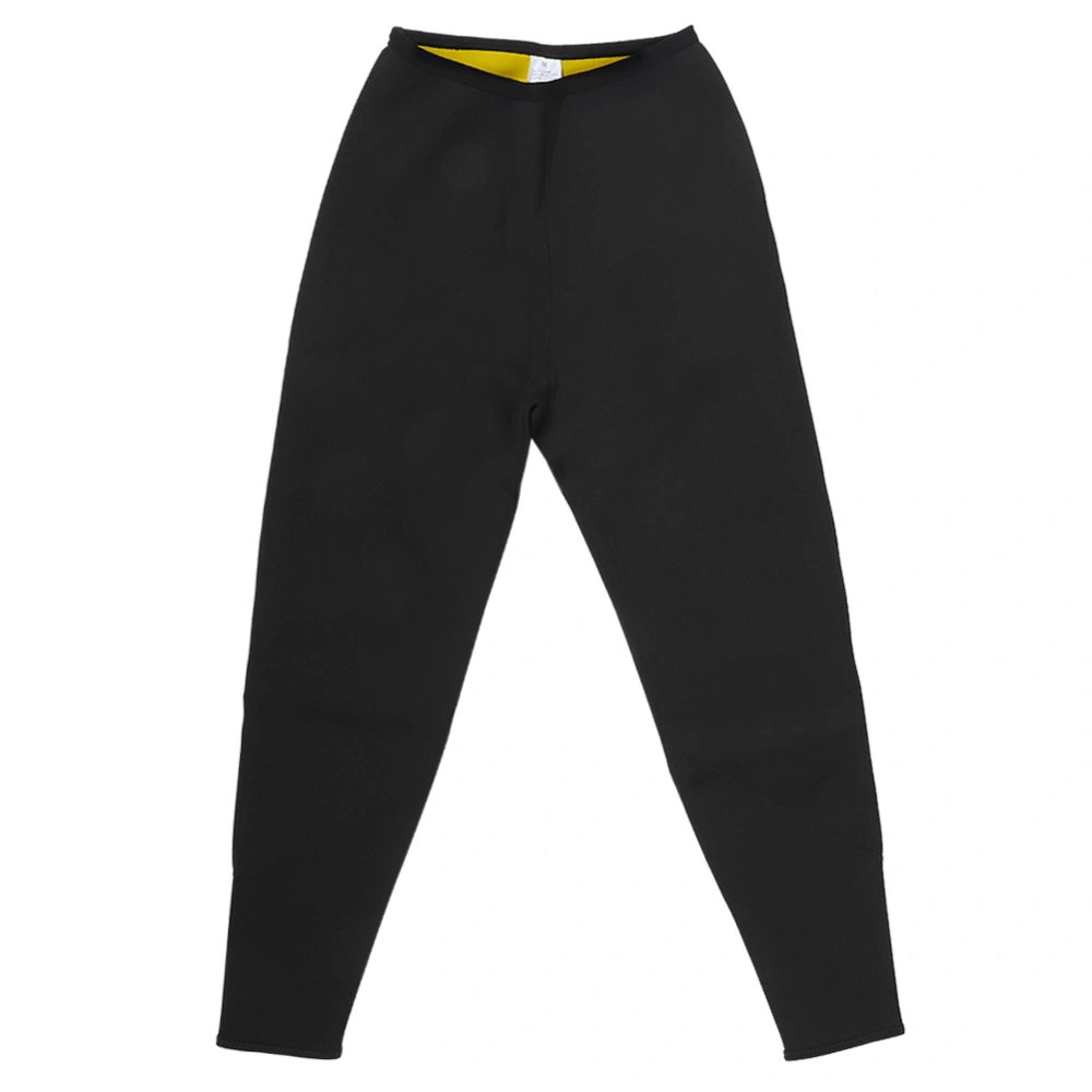 Fashion Women Solid Color Trousers High Waist Elastic Yellow Lining Casual Yoga Pants Long PantsBlack Color Yellow Lining XL