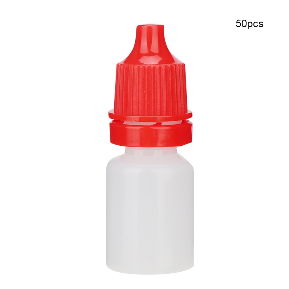 50pcs / bag 5ml Portable Empty Eye Drops Eye Liquid Dropper Bottle Small Drop BottleRed