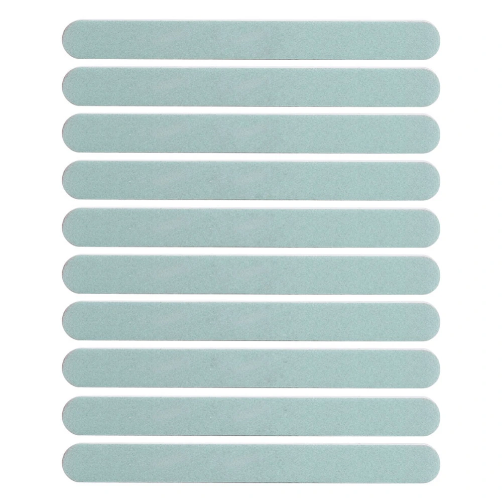 10pcs Nail File Double Sided Nail Buffer Sanding Buffing Polishing Strip Manicure ToolGreen