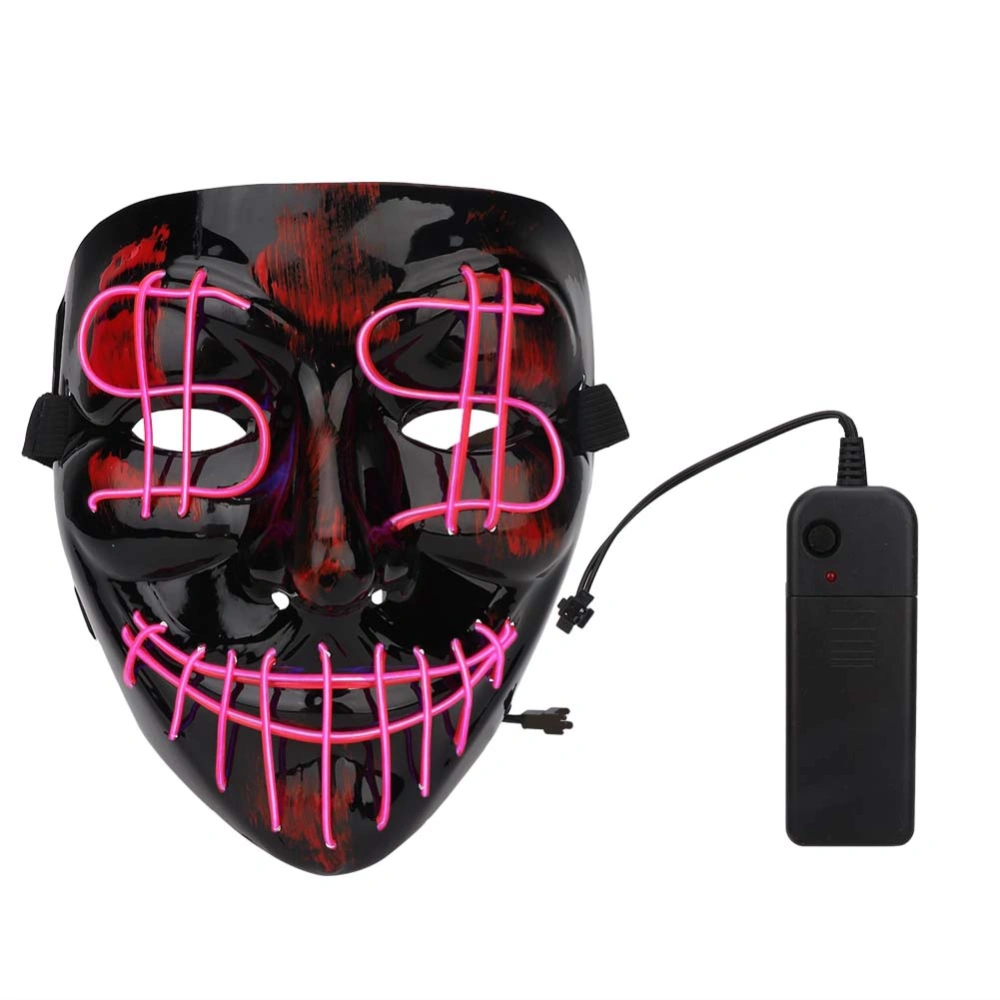 Skull Shape Electric LED Cold Light Mask Cosplay Halloween Dancing Party Decoration Mask (Red)