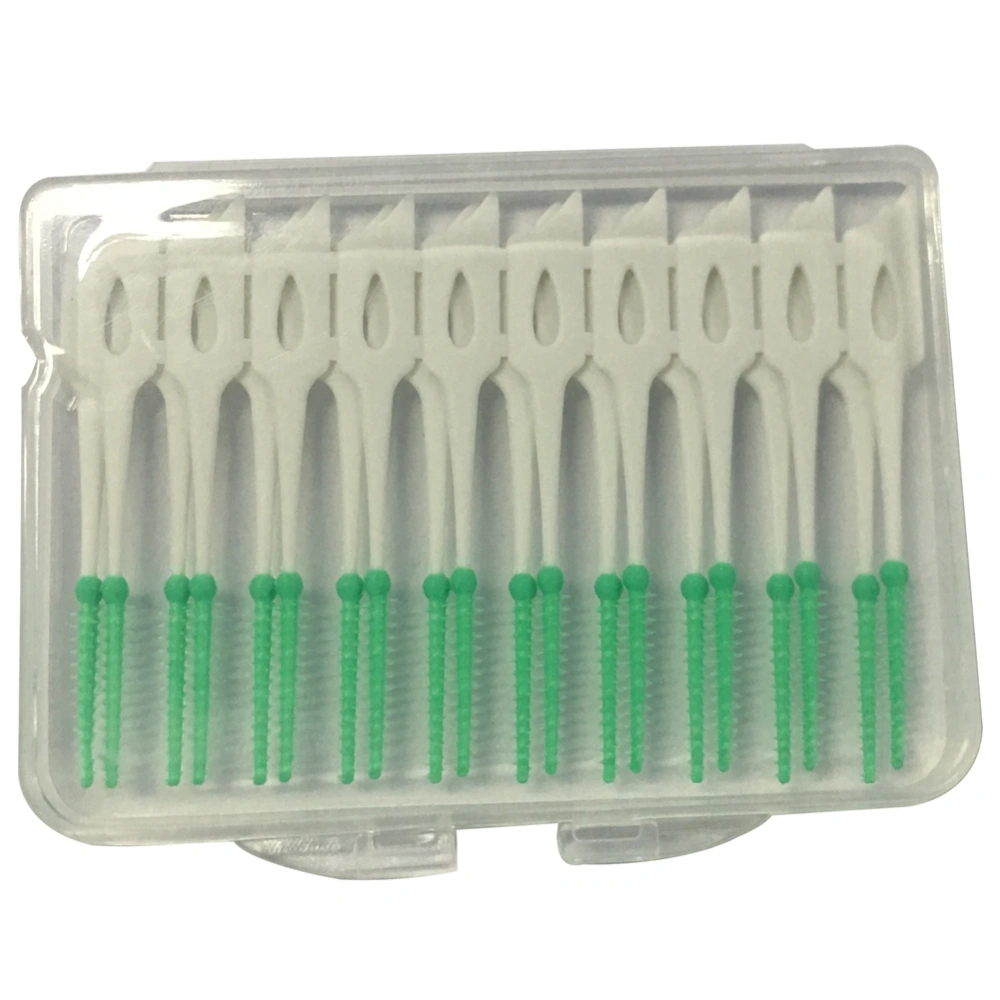 20pcs Disposable Soft Silicone Interdental Brushes Teeth Cleaning Dental Pick Brush Oral Care toothpick