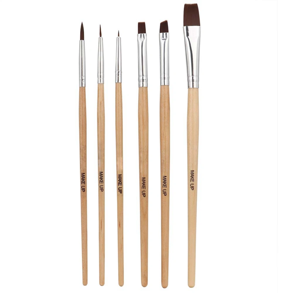 6pcs Art Oil Paint Brushes Halloween Face Makeup Brush Watercolor Paint Brush