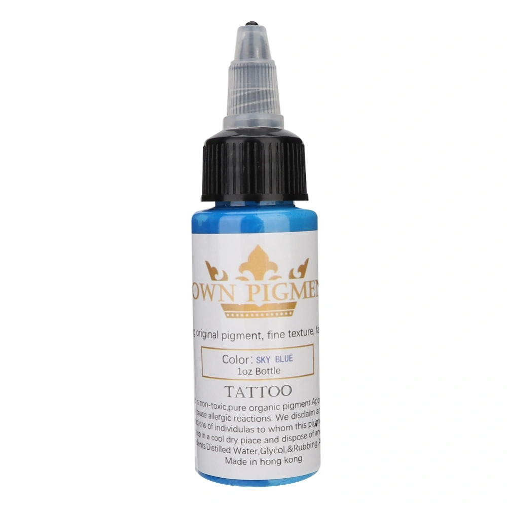 30ml Semi Permanent Tattoo Pigment Long Lasting Ink Tattoo Inks Accessory Tool (Light Blue)