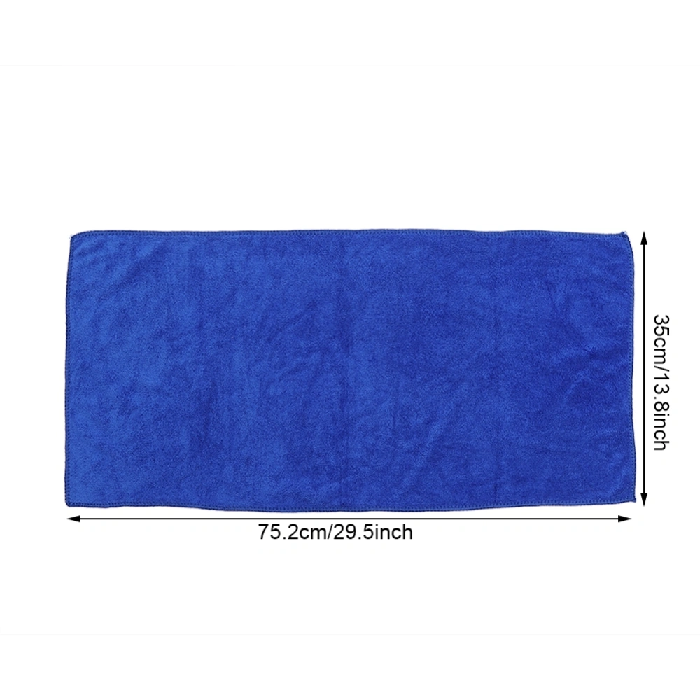 Beauty Salon Microfiber Solid Color Thickened Super Absorbent Hair Drying Towel (Blue)