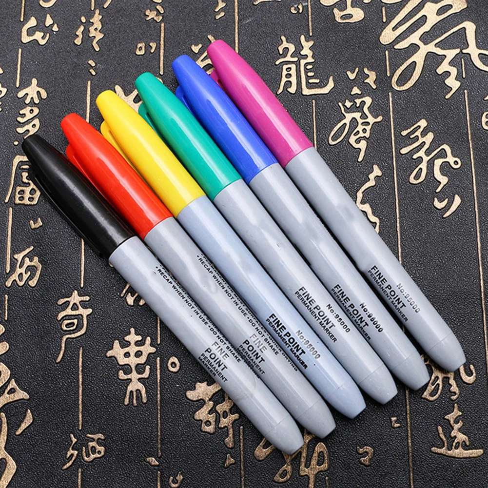 6pcs Waterproof Tattoo Marker Pen Semi Permanent Eyebrow Lip Tattoo Positioning Pen