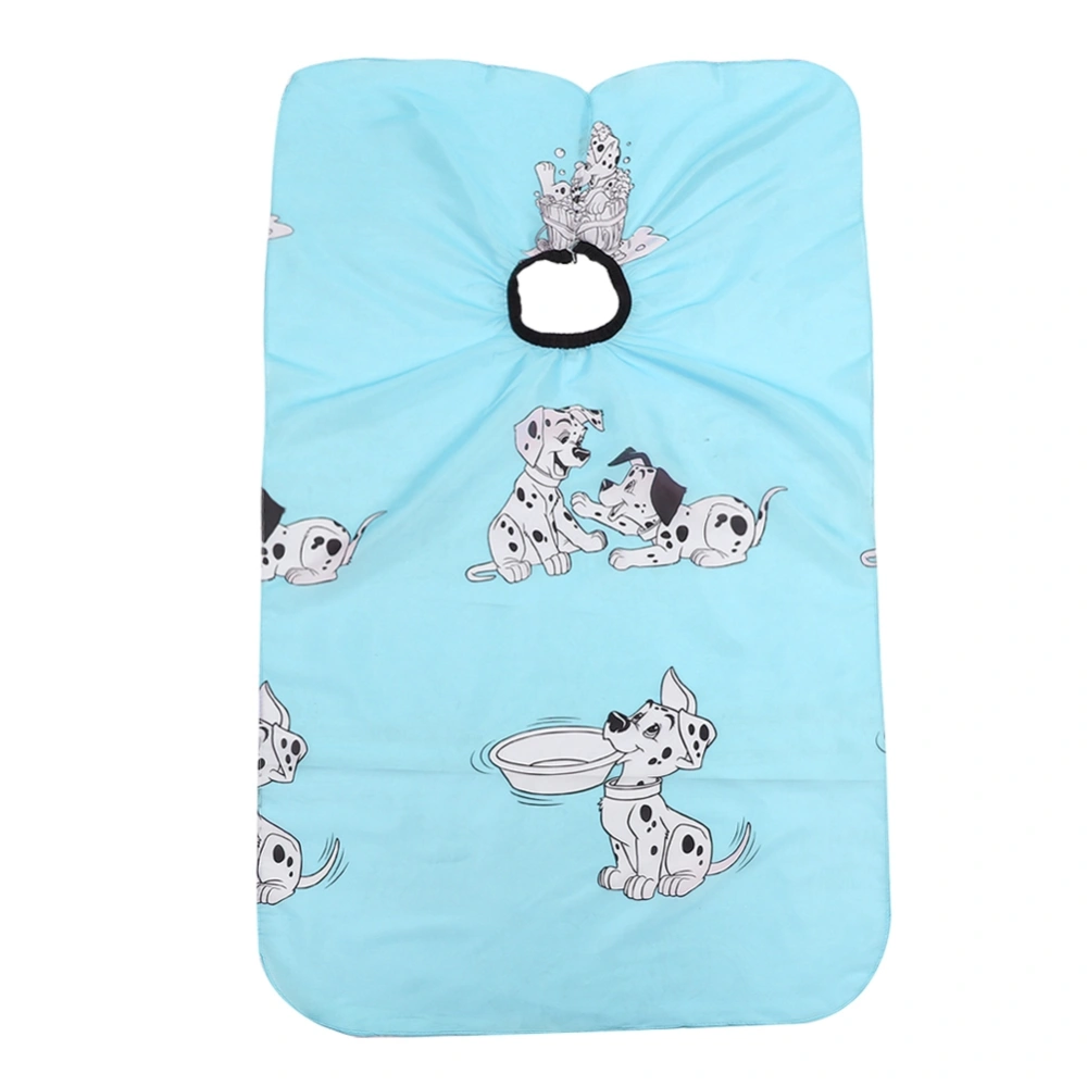 Children Cartoon Hairdressing Apron Barber Shop Cute Hair Cutting Dyeing Gown Cape (Sky Blue)