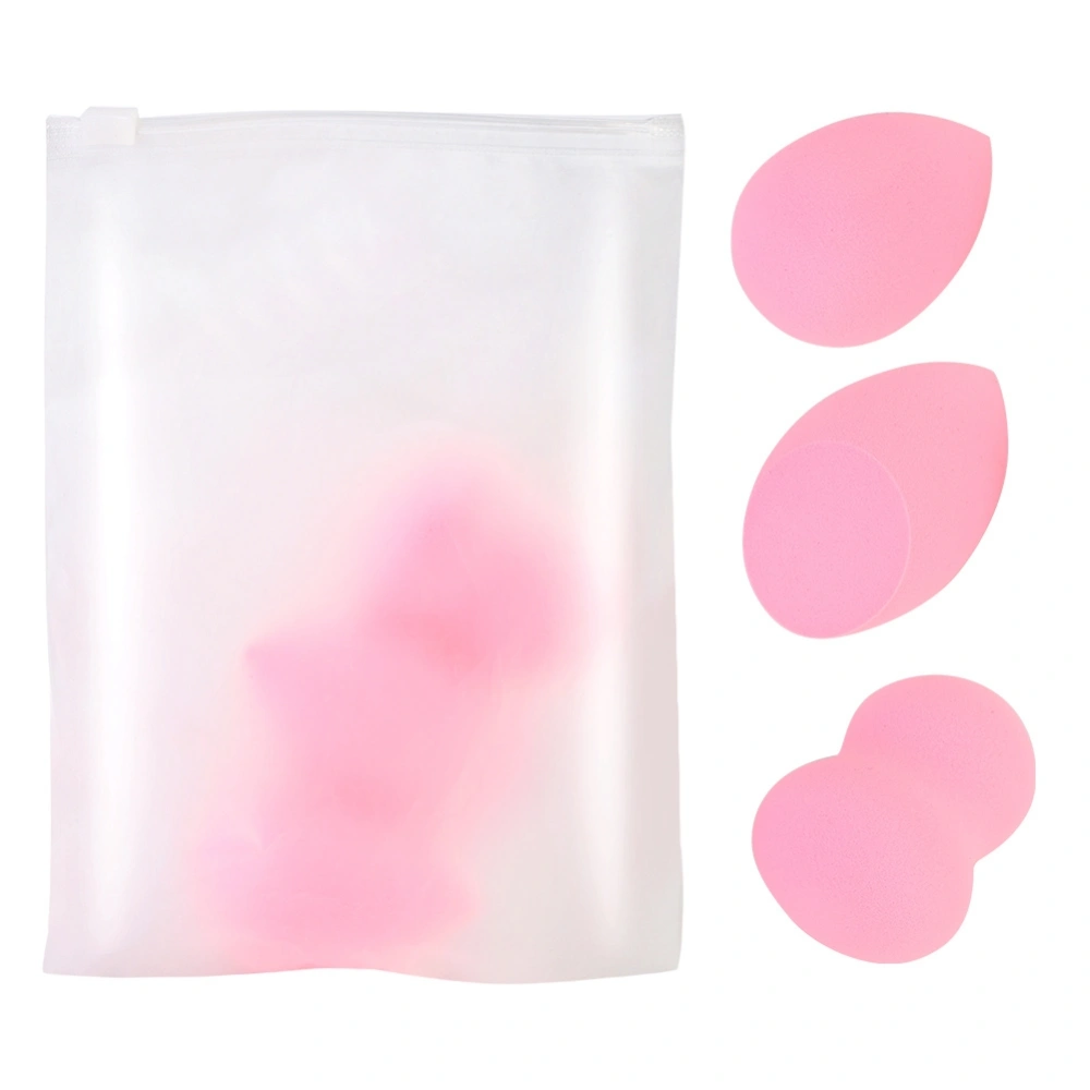 3pcs Makeup Puff Wet and Dry Dual Use Liquid Foundation Soft Skin Friendly Cosmetic Powder Puff