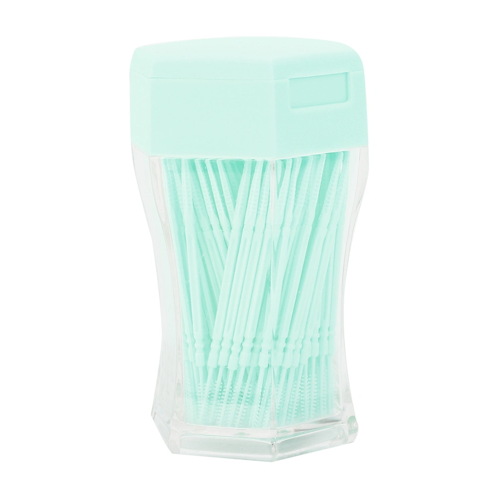200pcs Double Head Toothpick Household Cleaning Tartar Removal Toothpick (Green)