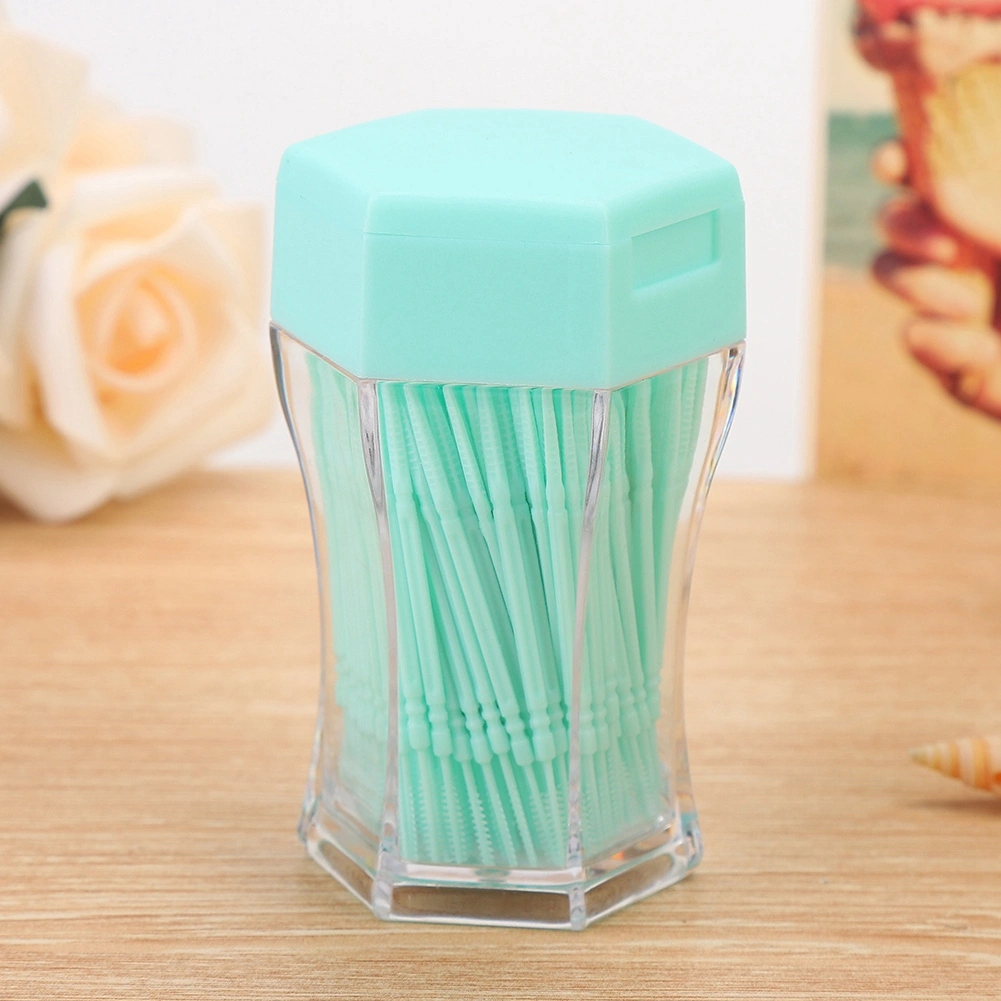 200pcs Double Head Toothpick Household Cleaning Tartar Removal Toothpick (Green)