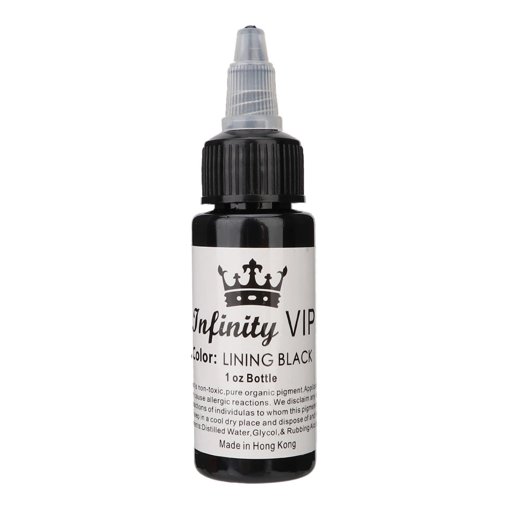 30ml Semi Permanent Tattoo Pigment Ink Long Lasting Tattoo Inks Accessory Tool (Black)