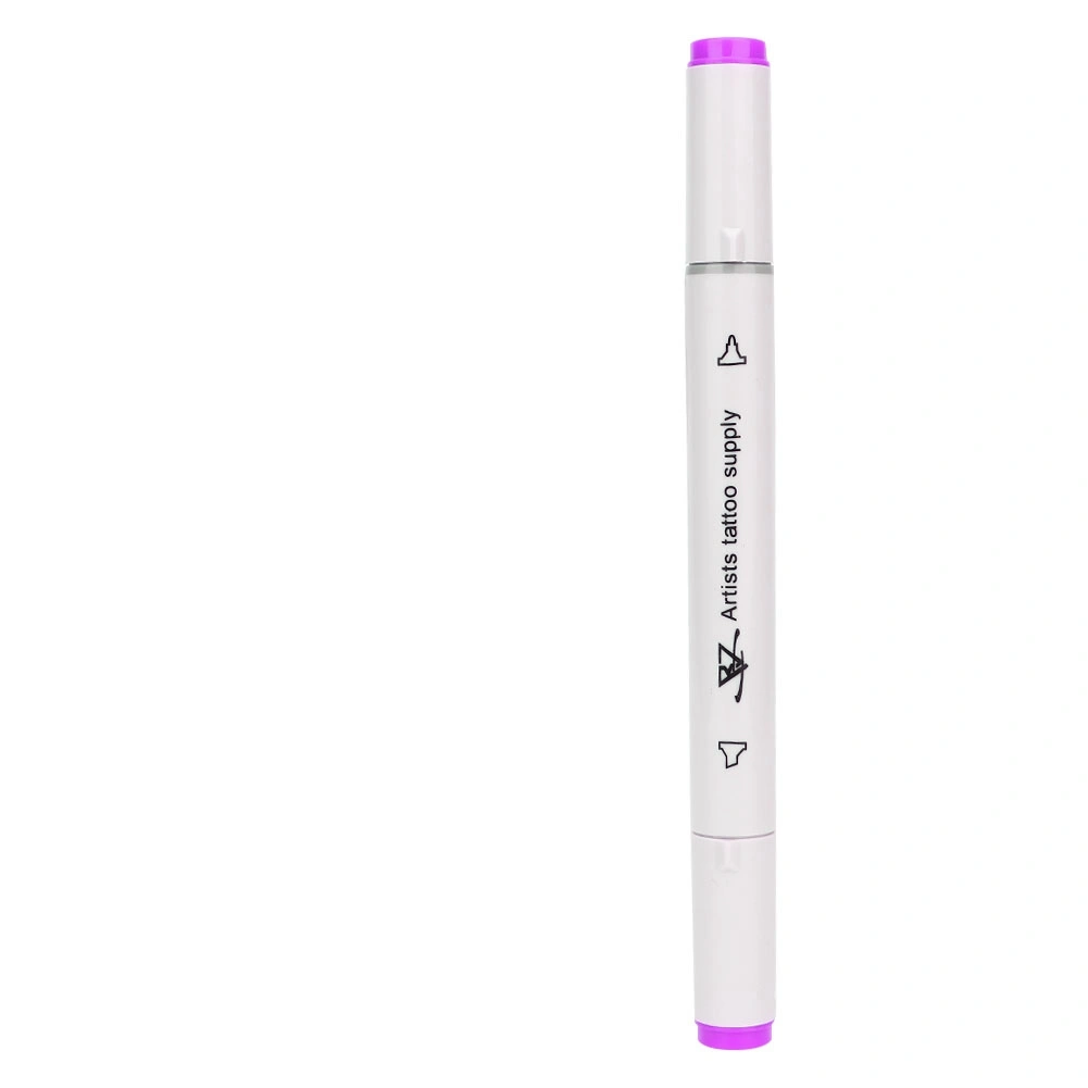 Double End Tattoo Positioning Skin Marker Marking Pen Tattoo Tool (Light Purple)
