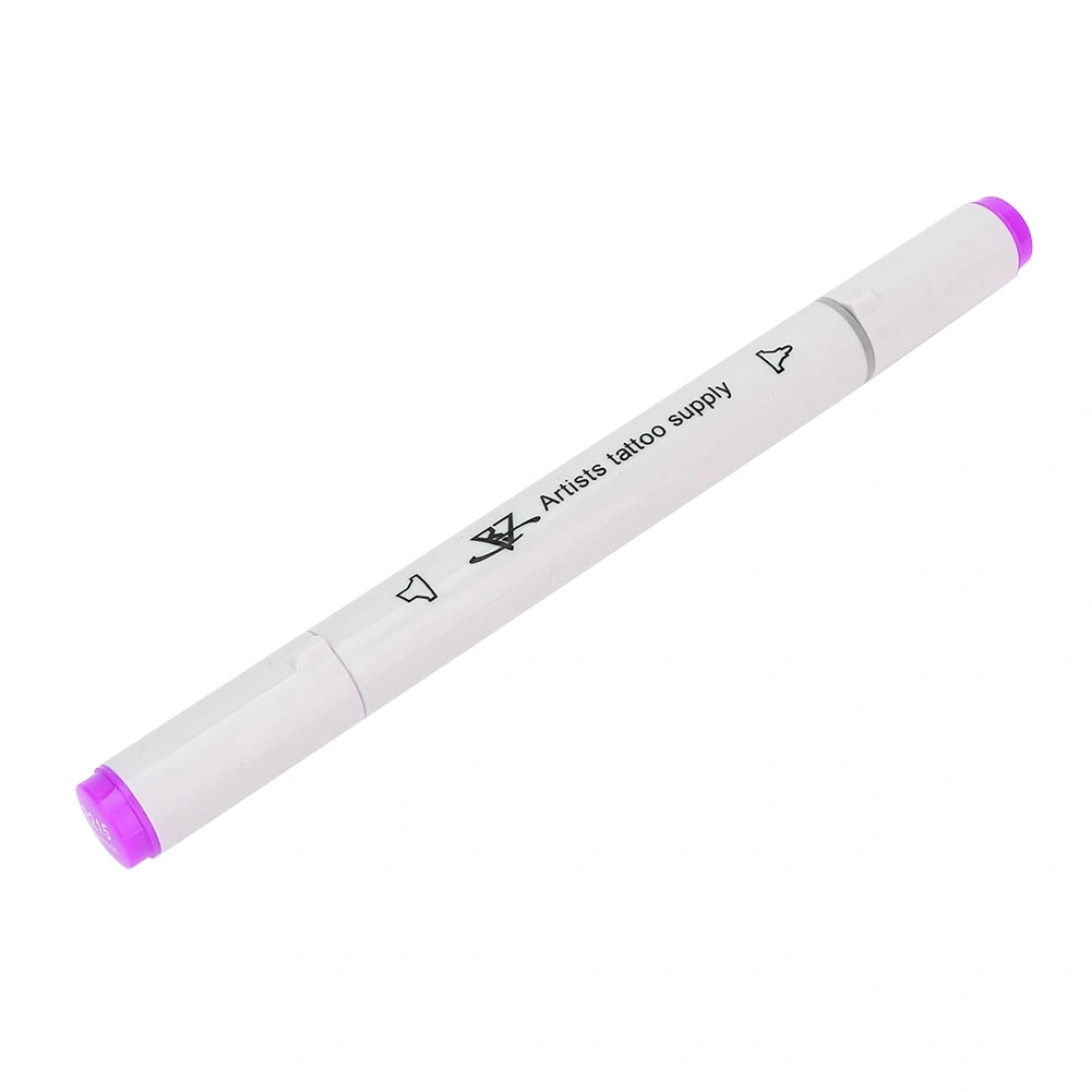 Double End Tattoo Positioning Skin Marker Marking Pen Tattoo Tool (Light Purple)