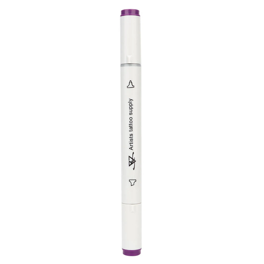 Double End Tattoo Positioning Skin Marker Marking Pen Tattoo Tool (Dark Purple)