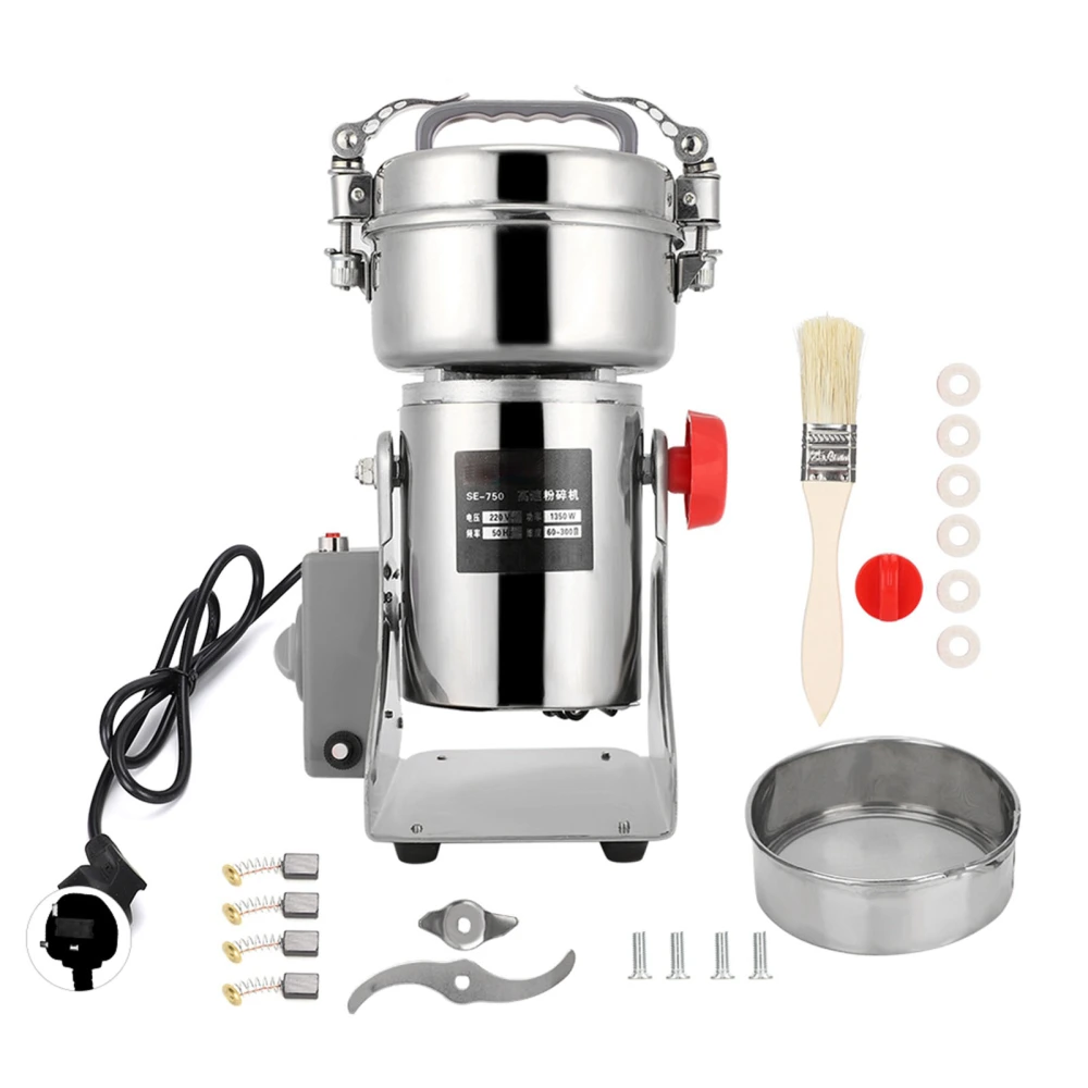 750g Electric Grinder Chinese Medicine Food Dry Mill Grinding Machine (UK Plug 220V)