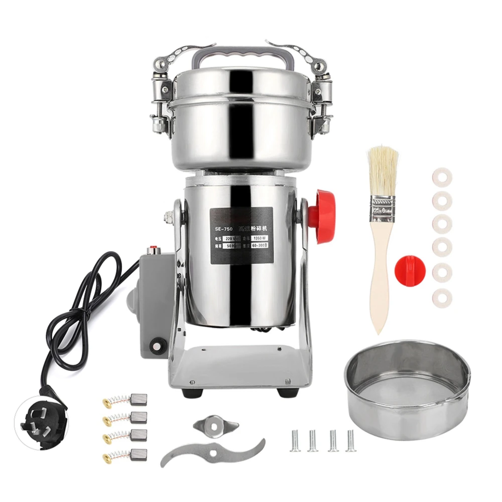 750g Electric Grinder Chinese Medicine Food Dry Mill Grinding Machine (AU Plug 220V)