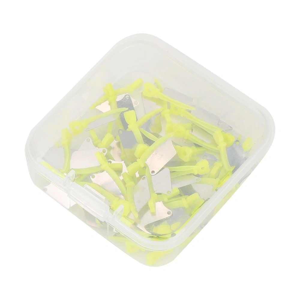 50pcs / Box Dental Alloy Fixing Tooth Wedges Knife Orthodontic Oral Care Tool (Green)