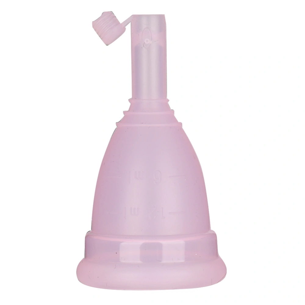 Female Lady Menstrual Cup Collector Silicone Safety Feminine Hygiene Cup Tool (Pink L)