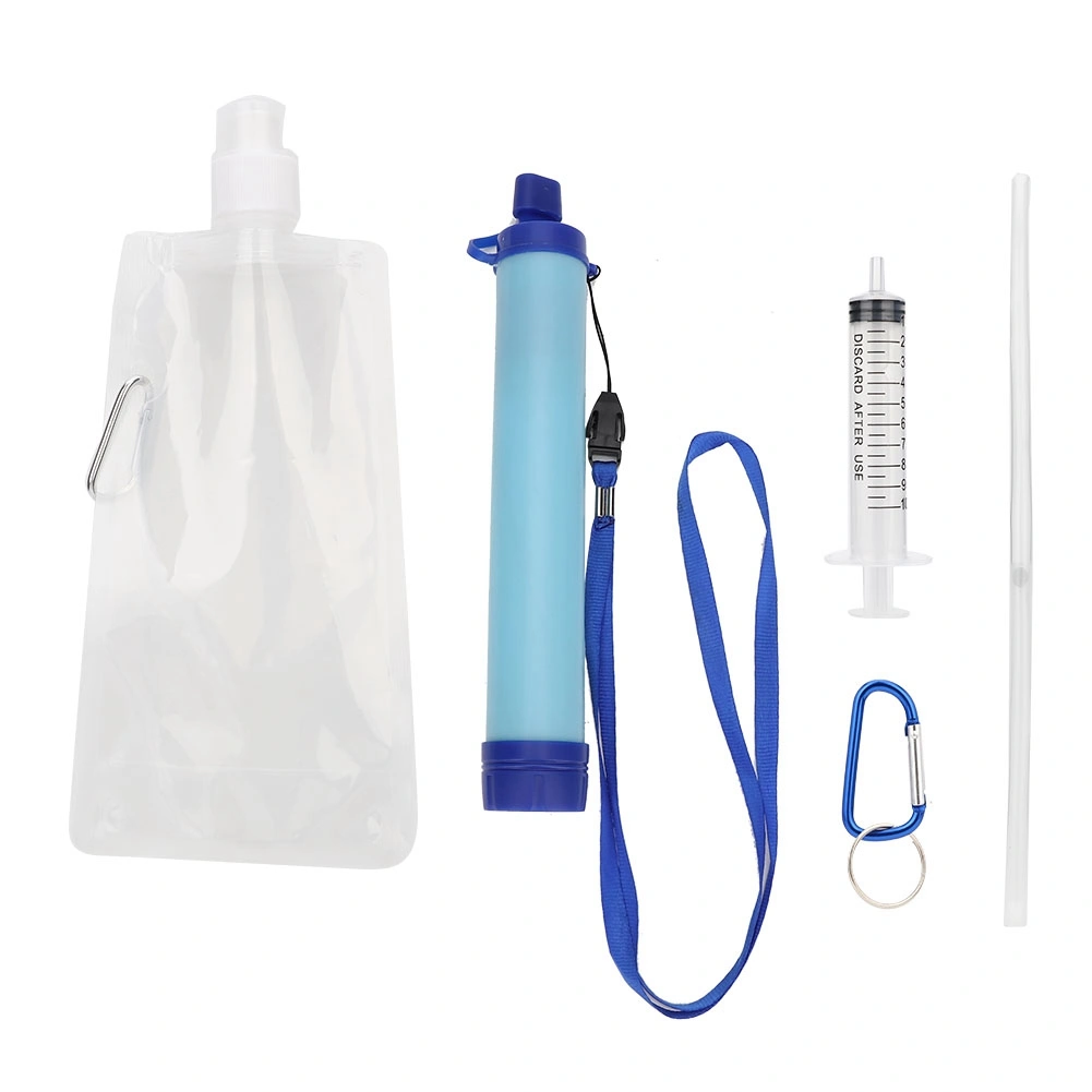 Portable Purifier Water Filter Straw Tool Accessory for Camping Hiking Emergency Survival