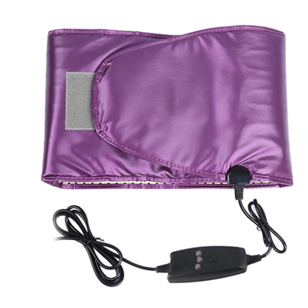 360 Degree Electric Far Infrared Heating Slimming Detox Waist Belt UK Plug 220V (Purple)